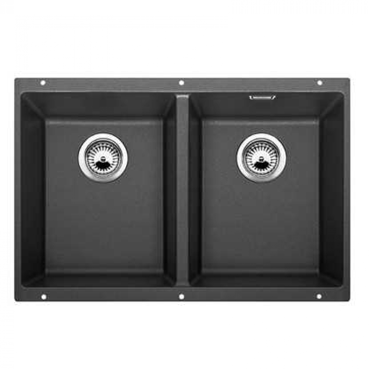 BLANCO SUBLINE 350/350-U 花崗岩複合式雙槽水槽 (炭灰色) - 德國製造 | 嵌入式